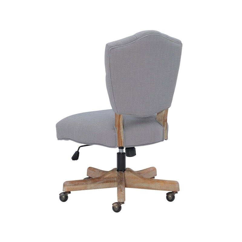 Sedia da ufficio Tufted grigia - Altezza regolabile, girevole, stile classico