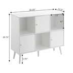 Madia Consolle Organizer a Cubo Mid-Century con 3 Scomparti e 3 Armadietti