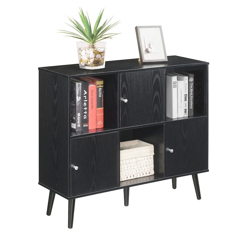 Madia Consolle Organizer a Cubo Mid-Century con 3 Scomparti e 3 Armadietti