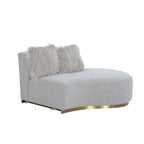 Divano scultoreo curvo con 3 cuscini – Bianco o Grigio