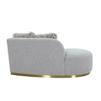 Divano scultoreo curvo con 3 cuscini – Bianco o Grigio