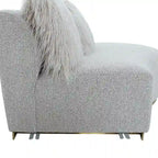 Divano scultoreo curvo con 3 cuscini – Bianco o Grigio