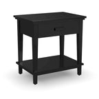 Letto king in legno nero con due comodini a giorno - Mogano massiccio stile artigianale