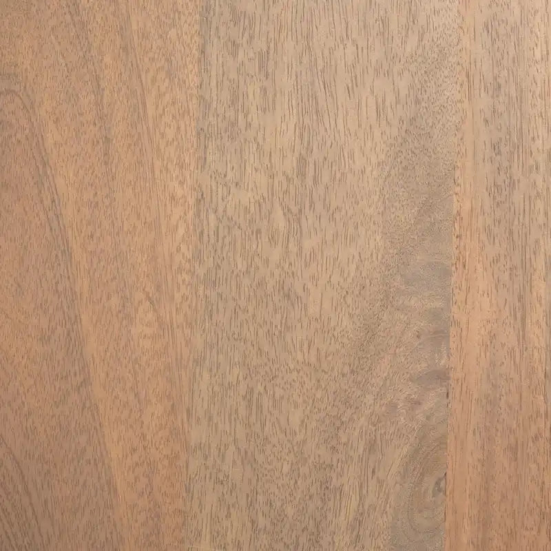 Tavolo da pranzo rotondo in legno massello da 60" marrone chiaro – Base sfaccettata scolpita, 4 posti a sedere