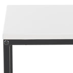 Tavolino industriale con tasca in similpelle – 56 cm L x 35,5 cm P x 51 cm H