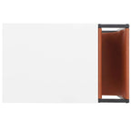 Tavolino industriale con tasca in similpelle – 56 cm L x 35,5 cm P x 51 cm H