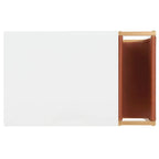 Tavolino industriale con tasca in similpelle – 56 cm L x 35,5 cm P x 51 cm H