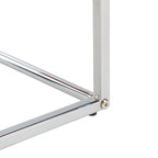 Tavolino industriale con tasca in similpelle – 56 cm L x 35,5 cm P x 51 cm H