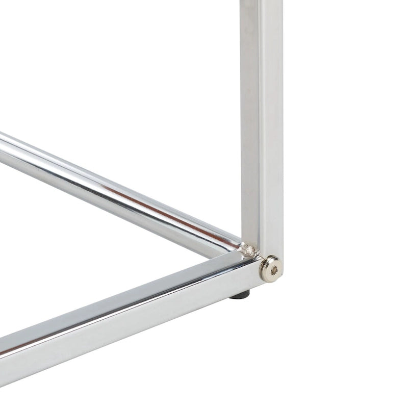 Tavolino industriale con tasca in similpelle – 56 cm L x 35,5 cm P x 51 cm H