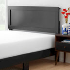 Letto a piattaforma classico in legno con elegante testiera – Diverse misure
