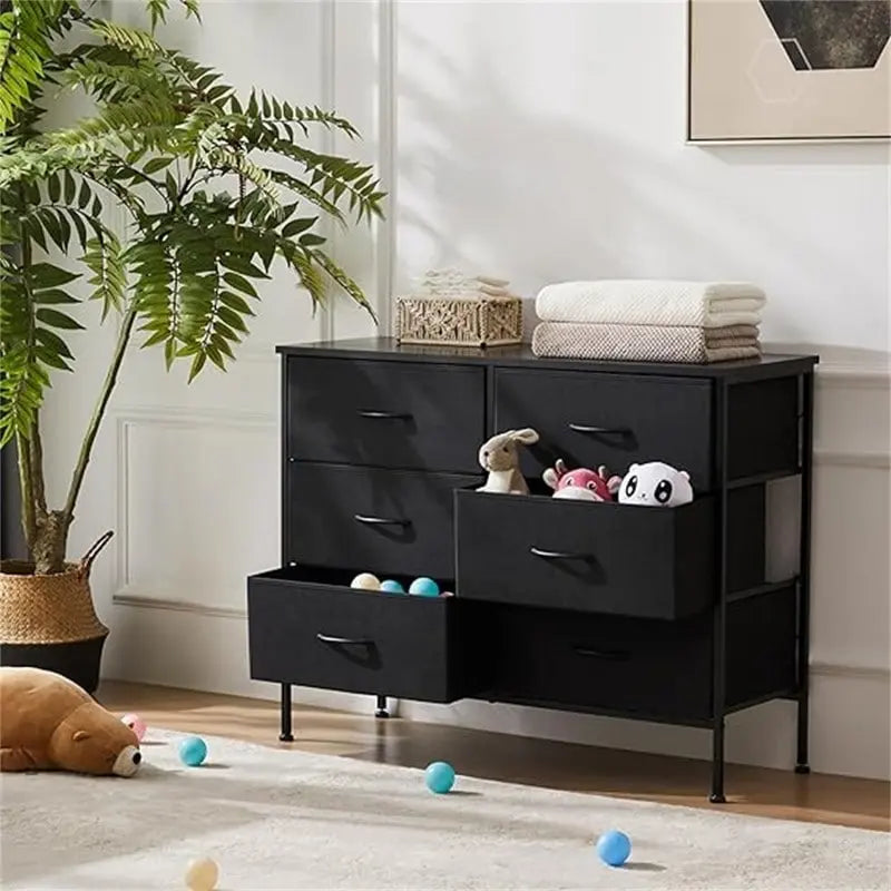 Cassettiera in tessuto a 6 cassetti – 97 cm L x 76,2 cm H