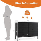 Cassettiera in tessuto a 6 cassetti – 97 cm L x 76,2 cm H