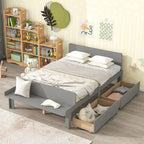 Letto matrimoniale con panca pediera e 2 cassetti portaoggetti