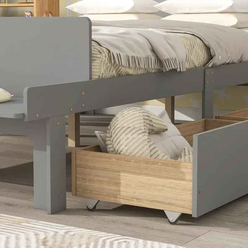 Letto matrimoniale con panca pediera e 2 cassetti portaoggetti