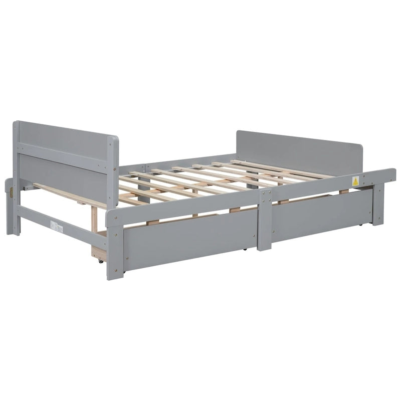 Letto matrimoniale con panca pediera e 2 cassetti portaoggetti