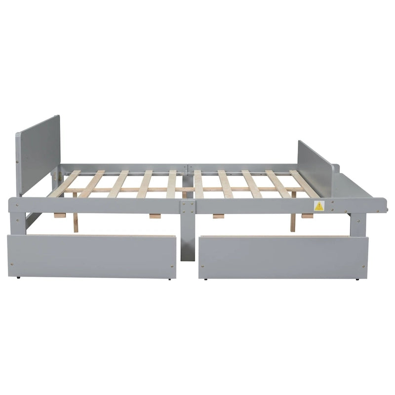 Letto matrimoniale con panca pediera e 2 cassetti portaoggetti