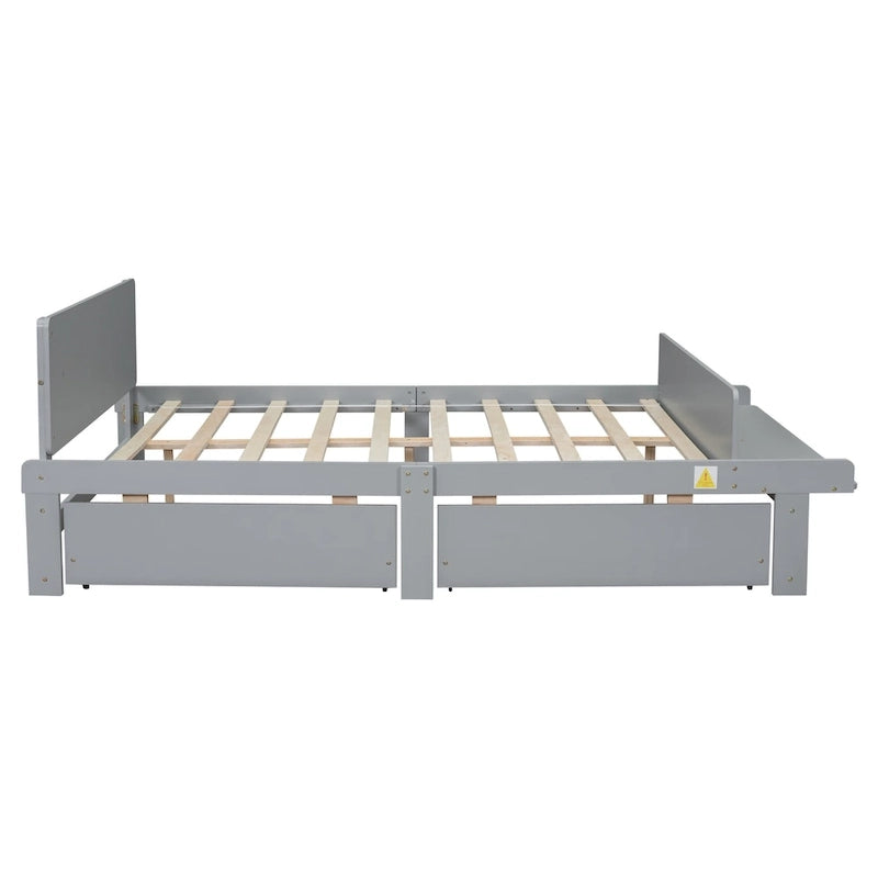 Letto matrimoniale con panca pediera e 2 cassetti portaoggetti