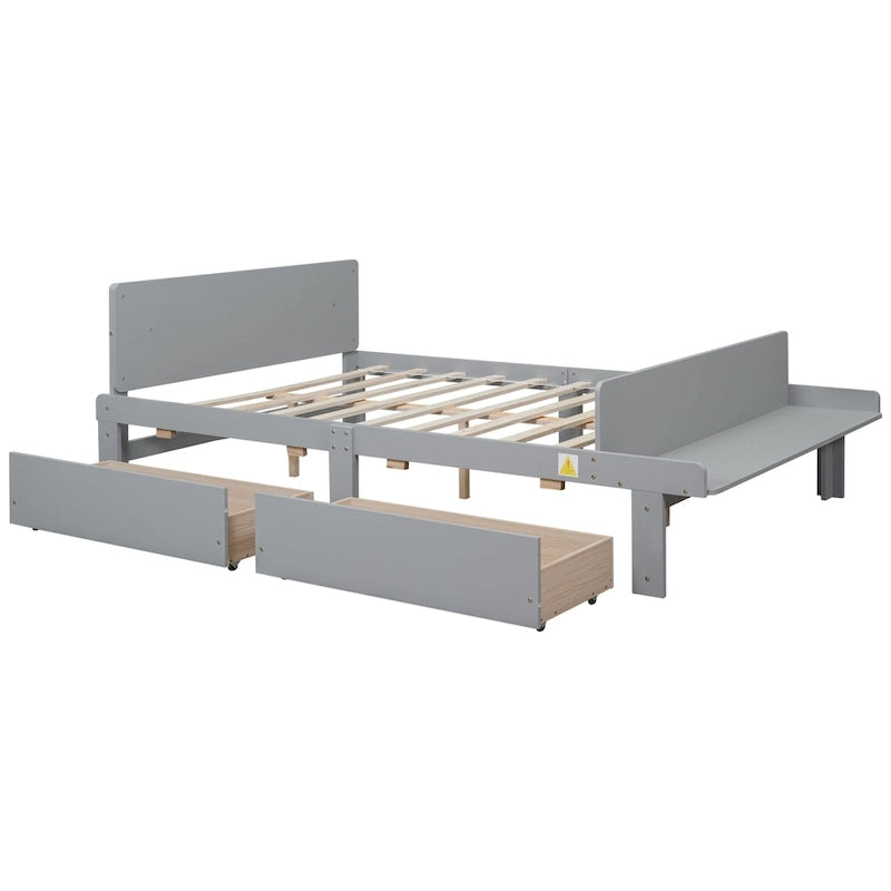 Letto matrimoniale con panca pediera e 2 cassetti portaoggetti