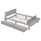 Letto matrimoniale con panca pediera e 2 cassetti portaoggetti