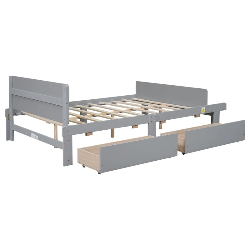 Letto matrimoniale con panca pediera e 2 cassetti portaoggetti