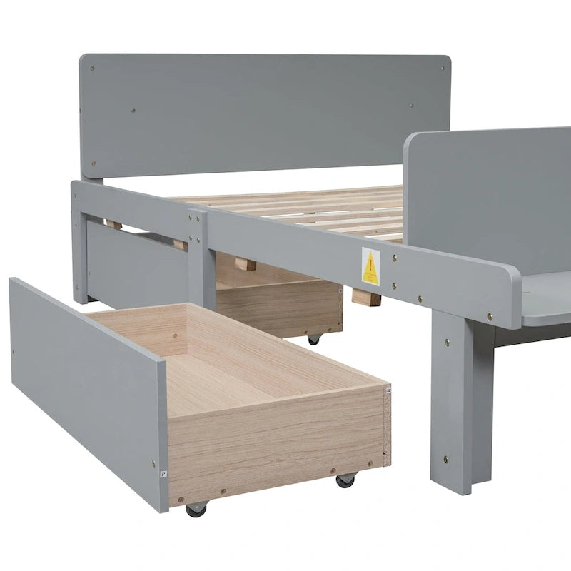 Letto matrimoniale con panca pediera e 2 cassetti portaoggetti