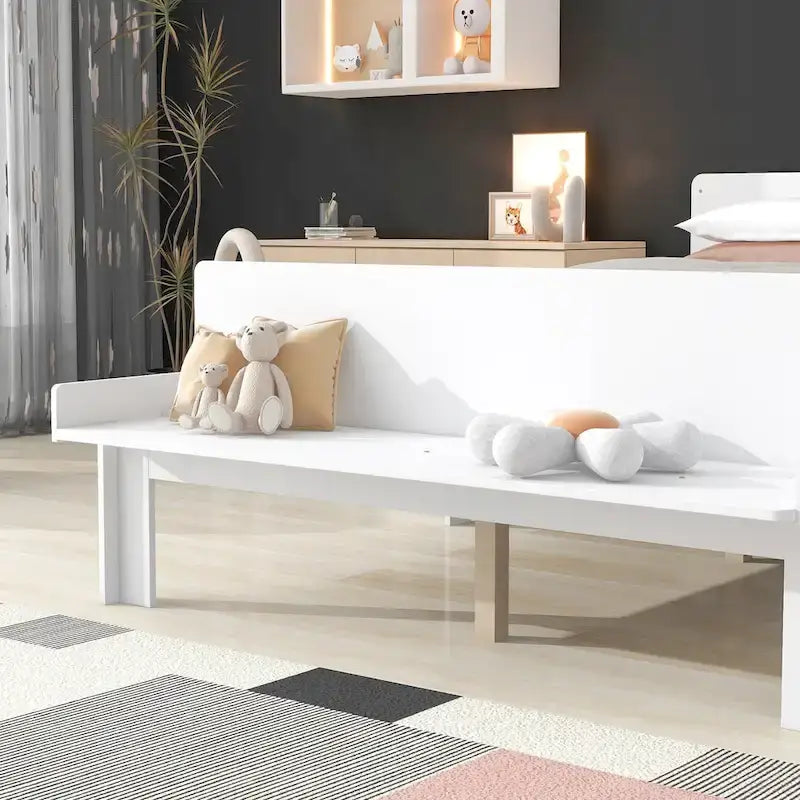 Letto matrimoniale con panca pediera e 2 cassetti portaoggetti