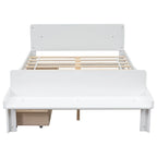 Letto matrimoniale con panca pediera e 2 cassetti portaoggetti