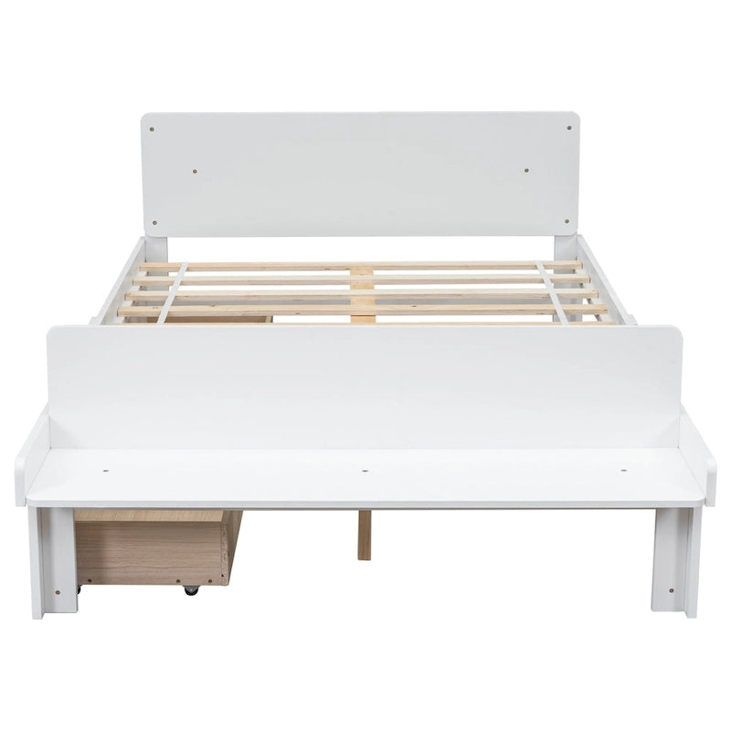 Letto matrimoniale con panca pediera e 2 cassetti portaoggetti