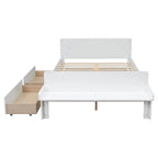 Letto matrimoniale con panca pediera e 2 cassetti portaoggetti