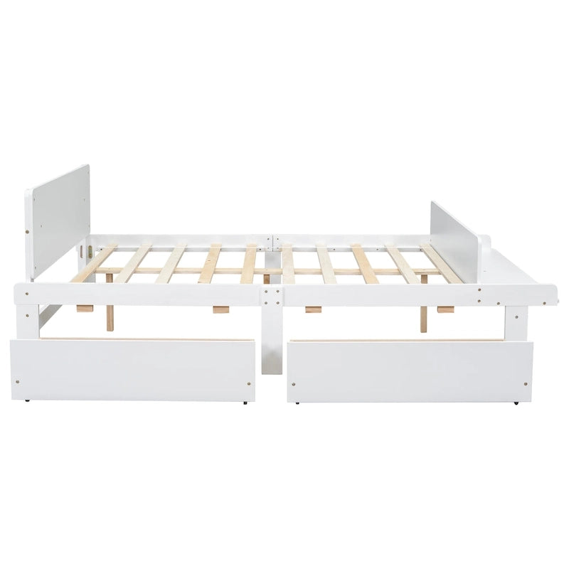 Letto matrimoniale con panca pediera e 2 cassetti portaoggetti