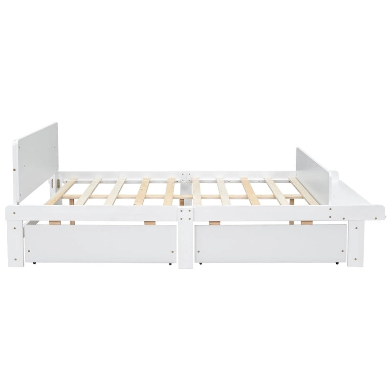 Letto matrimoniale con panca pediera e 2 cassetti portaoggetti