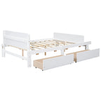 Letto matrimoniale con panca pediera e 2 cassetti portaoggetti