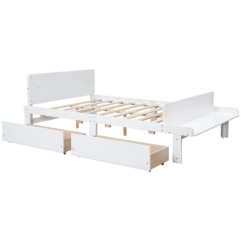 Letto matrimoniale con panca pediera e 2 cassetti portaoggetti