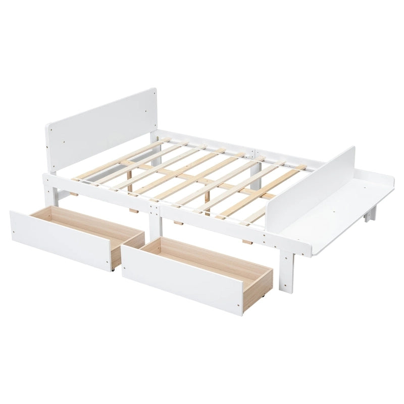 Letto matrimoniale con panca pediera e 2 cassetti portaoggetti