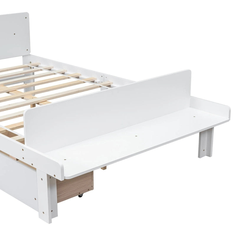 Letto matrimoniale con panca pediera e 2 cassetti portaoggetti