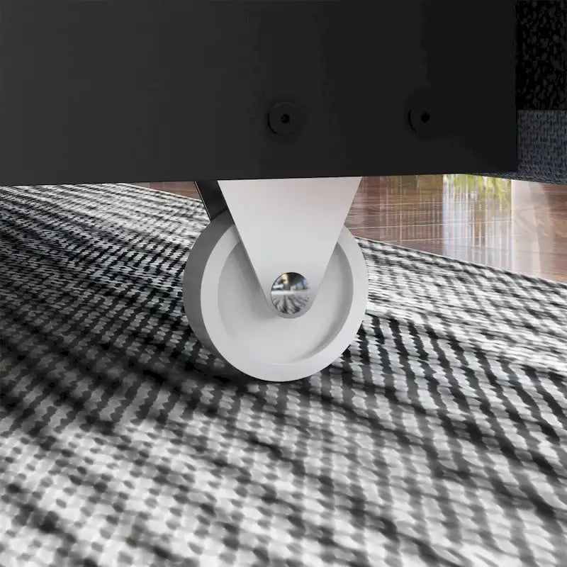 Letto a Piattaforma a LED Illuminato con Rifiniture Dorate e Cassetto ai Piedi – Grigio/Bianco