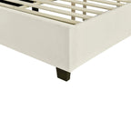 Letto a piattaforma imbottito in velluto con testiera grande – Matrimoniale francese/Matrimoniale standard