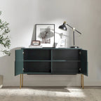 Credenza/Buffet da Consolle Verde con Vano Contenitore – 48,4" di Larghezza