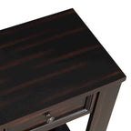 Consolle vintage in legno di pino da 63" con 4 cassetti e ripiano inferiore
