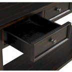 Consolle vintage in legno di pino da 63" con 4 cassetti e ripiano inferiore