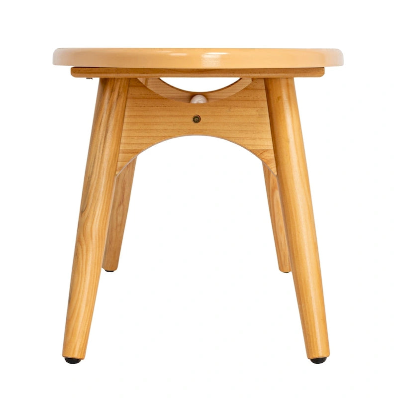 Tavolino da Caffè Ovale a Forma di Tavola da Surf a Strisce – Multicolore, 120 cm lungh.
