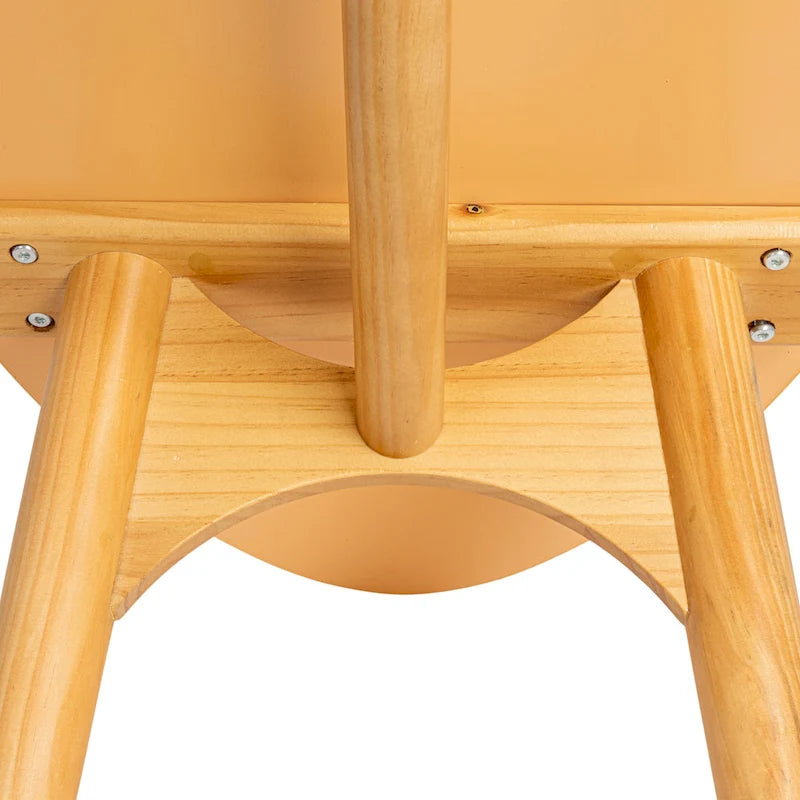 Tavolino da Caffè Ovale a Forma di Tavola da Surf a Strisce – Multicolore, 120 cm lungh.