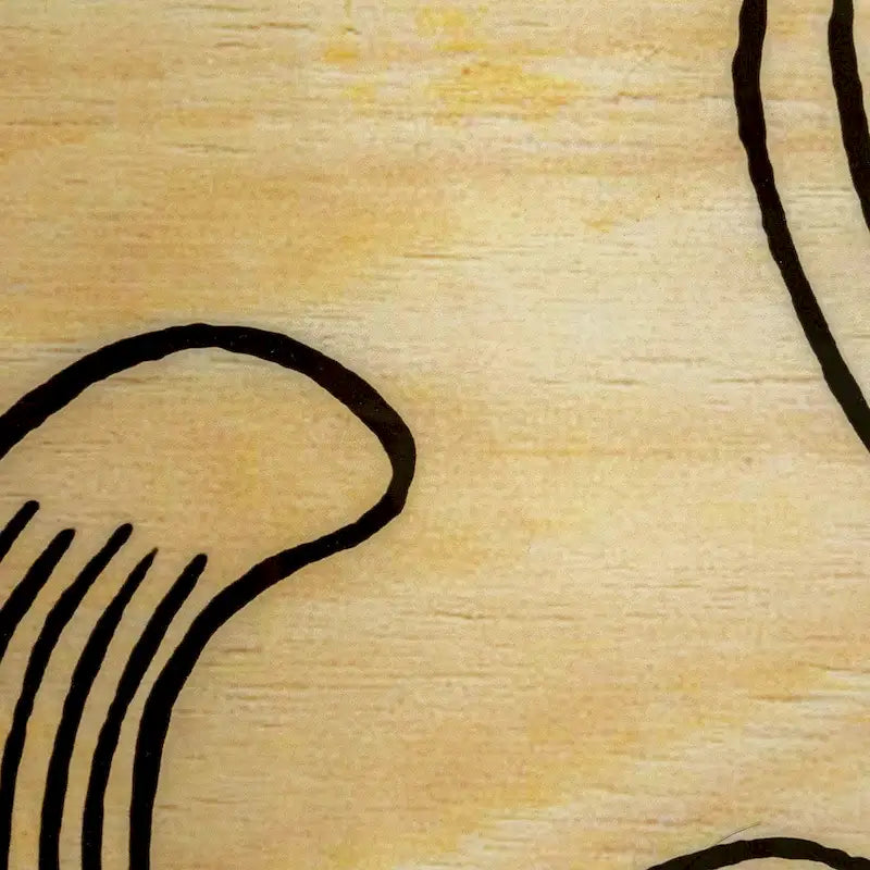 Tavolino da Caffè Ovale a Forma di Tavola da Surf a Strisce – Multicolore, 120 cm lungh.