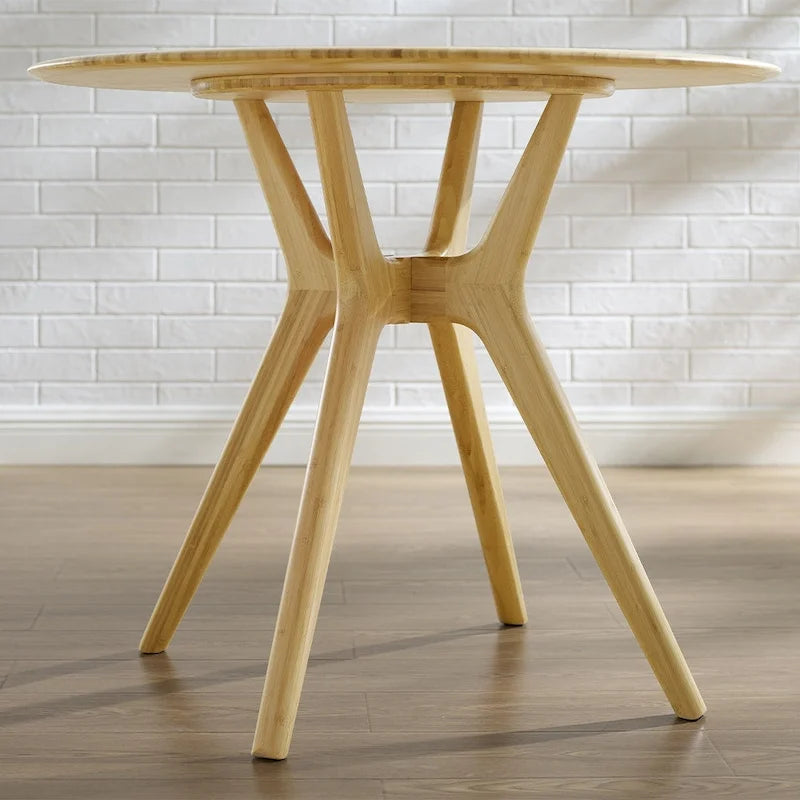 Tavolo da pranzo rotondo Moso massiccio da 36" – Finitura rame