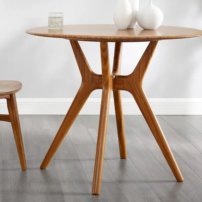 Tavolo da pranzo rotondo Moso massiccio da 36" – Finitura rame